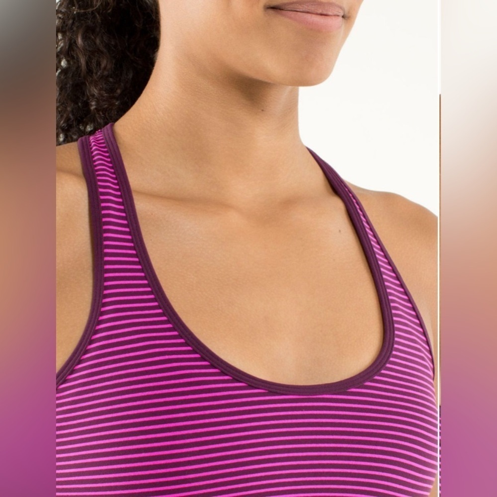 LULULEMON Cool Racerback
Hyper Stripe Raspberry Glo Light / Plum - Picture 4 of 6